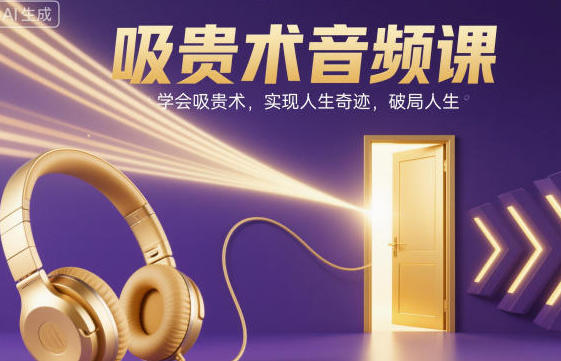 吸贵术音频课，学会吸贵术，实现人生奇迹，破局人生